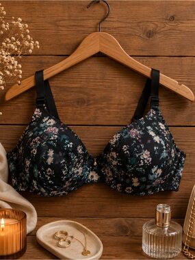 Cacique Black Underwire Bra 36 DD